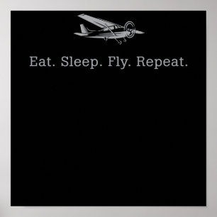 Poster Mangez des drones de vol de sommeil Répéter le cad