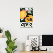 Poster Mangez des oranges de CA le jour de l'orange (Bureau à domicile)