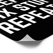 Poster Mangez dormir réparer les choses répéter (Coin)