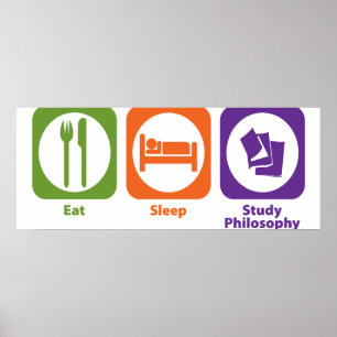 Poster Mangez la philosophie d'étude de sommeil