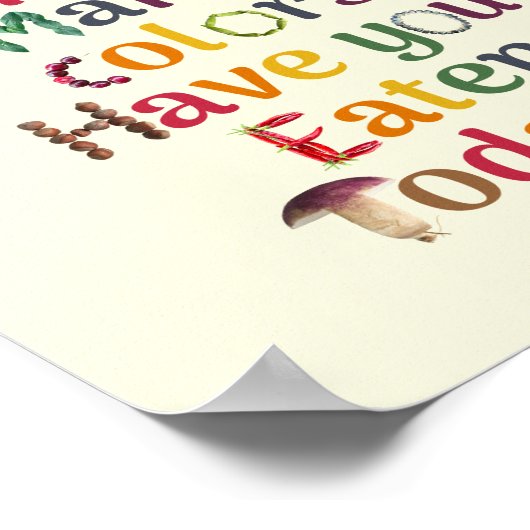 Poster Mangez l'arc-en-ciel tous les jours - Nutrition et (Coin)