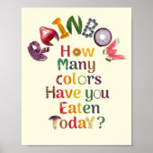 Poster Mangez l'arc-en-ciel tous les jours - Nutrition et (Devant)