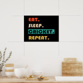 Poster Mangez le cricket du sommeil Répéter (Cuisine)