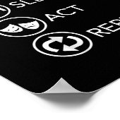 Poster Mangez le sommeil Acte Répéter Acteurs Don intérim (Coin)