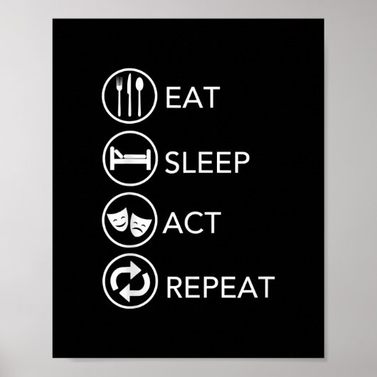 Poster Mangez le sommeil Acte Répéter Acteurs Don intérim (Devant)