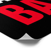 Poster Mangez le sommeil Jouer noir et blanc Baseball Mot (Coin)