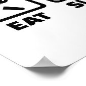 Poster Mangez le sommeil Rugby (Coin)