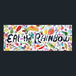 Poster Mangez les Légumes de fruits colorés Rainbow<br><div class="desc">Mange l'arc-en-ciel ! Obtenez vos vitamines avec ces fruits et légumes colorés et biscornus. Peint en Aquarelle par moi. Ajoutez votre propre texte, changez aussi la couleur arrière - plan. Sélectionnez la taille de l'impression à l'aide du menu déroulant ci-dessus, et vous pouvez cliquer sur le bouton "modifier la conception"...</div>