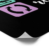 Poster Mangez Patinage de sommeil amusant Figurine Patine (Coin)