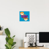 Poster Mangez Plus Candy Retro Enfants (Bureau à domicile)