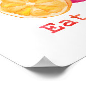 Poster Mangez plus d'aquarelle de fruits (Coin)