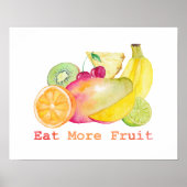 Poster Mangez plus d'aquarelle de fruits (Devant)