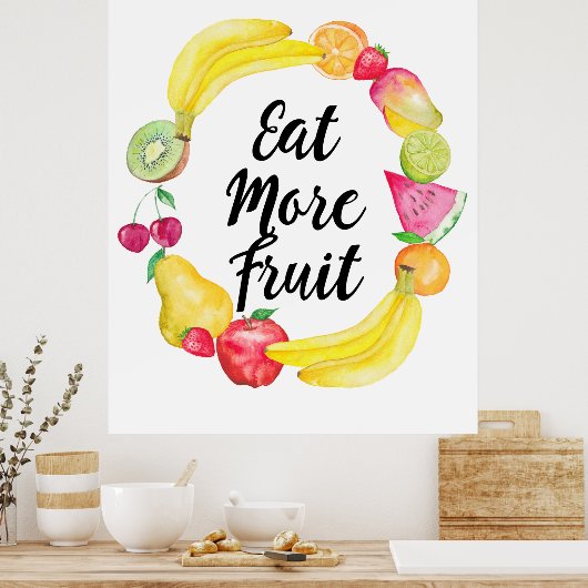 Poster Mangez plus de fruits (Cuisine)