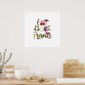 Poster Mangez plus de Plantes - Rappel sain (Cuisine)