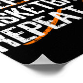Poster Mangez Sleep Basketball Répéter - Cadeau Pour Bask (Coin)