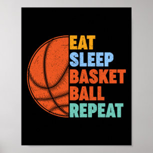Poster Mangez Sleep Basketball Répéter pour hommes Ados g