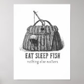 Poster Mangez Sleep Fish Vintage Tackbox (Devant)