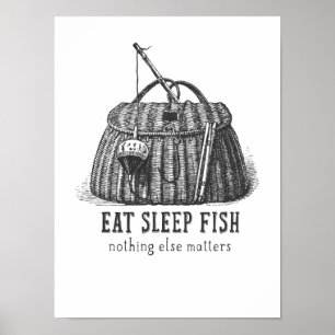 Poster Mangez Sleep Fish Vintage Tackbox