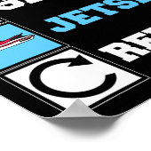 Poster Mangez Sleep Jetski Répéter Funny Jet Ski (Coin)