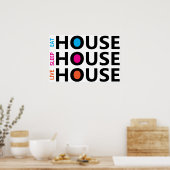 Poster Mangez Sleep Live House (Cuisine)