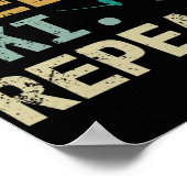 Poster Mangez Sleep Ski Répéter Retro Skier Vintage (Coin)