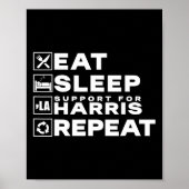 Poster Mangez Sleep Support Harris Repeat Kamala Harris 2 (Devant)
