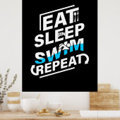 Poster Mangez Sleep Swim (Cuisine)