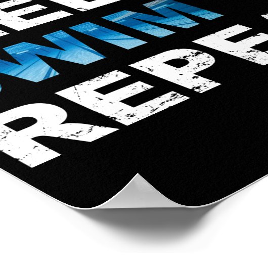 Poster Mangez Sleep Swim Repeat - Drôle cadeau pour nageu (Coin)