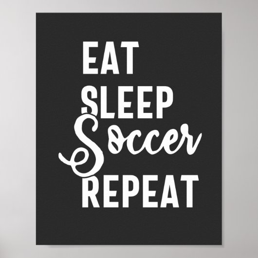 Poster mangez sommeil soccer répéter (Devant)