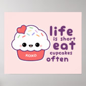 Poster Mangez Souvent Des Cupcakes (Devant)