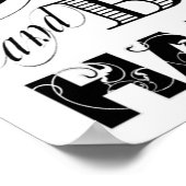 Poster Mangez un verre et soyez heureux dans le décor de  (Coin)