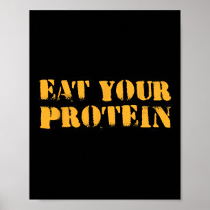 Poster Mangez Vos Protéines Protéines Musculation Fitness