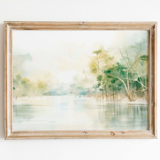 Poster Mangroves peinture aquarelle
