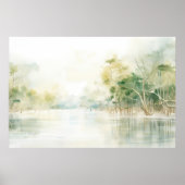 Poster Mangroves peinture aquarelle (Devant)