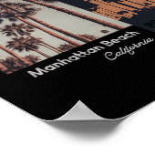 Poster Manhattan Beach California Ca Retro  (Coin)