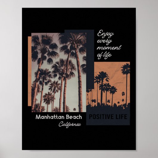 Poster Manhattan Beach California Ca Retro  (Devant)