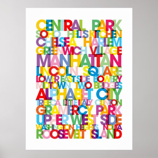 Poster Manhattan Boroughs Aveugle De Bus (Devant)