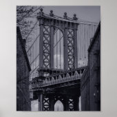 Poster Manhattan Bridge, Dumbo, Brooklyn NYC Photograph  (Devant)