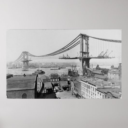 Poster Manhattan Bridge New York 1909 (Devant)