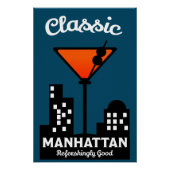 Poster Manhattan Cocktail Wall Art (Devant)