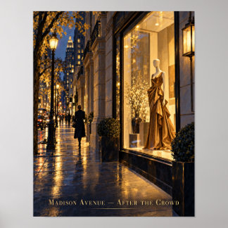 Poster Manhattan Madison Avenue Soirée