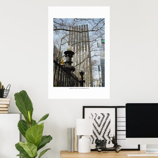 Poster manhattan matin (Bureau à domicile)