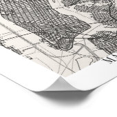 Poster Manhattan New York Boho Minimal Arch Street Carte (Coin)