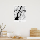Poster Manhattan New York City Modern Monochrome Carte (Cuisine)