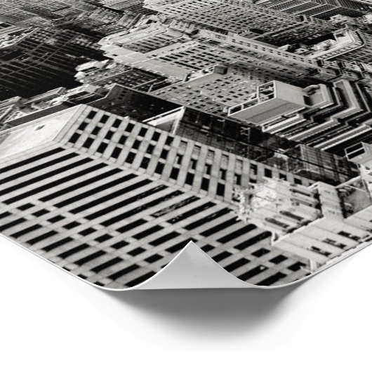 Poster Manhattan, New York (panorama noir et blanc) (Coin)