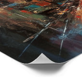 Poster Manhattan New York peinture Abstraite à l'huile (Coin)