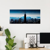 Poster Manhattan Panorama Avec Empire State Building (Bureau à domicile)
