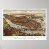 Poster Manhattan (Parsons & Atwater) 1875, BigMapBlog.com (Devant)