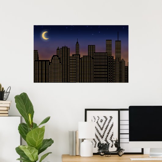 Poster Manhattan Skyline (Bureau à domicile)