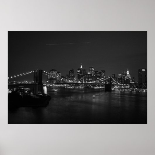 Poster Manhattan Skyline II B&W (Devant)
